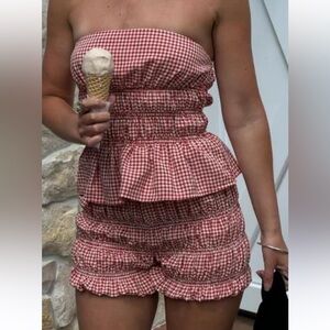 Rhythm Gingham Bloomers Set Size Small